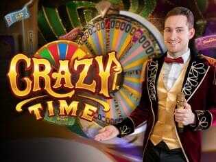 Crazy Time live game show at Vipzino featuring bonus rounds and multipliers
