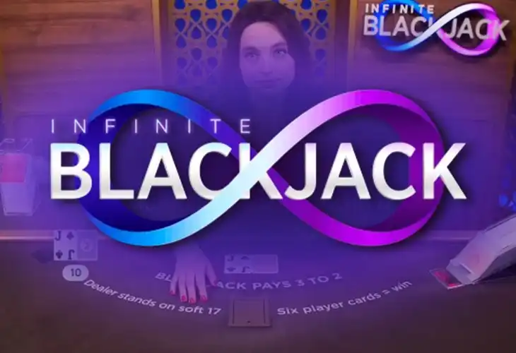 Infinite Blackjack live dealer game at Vipzino with unlimited seats