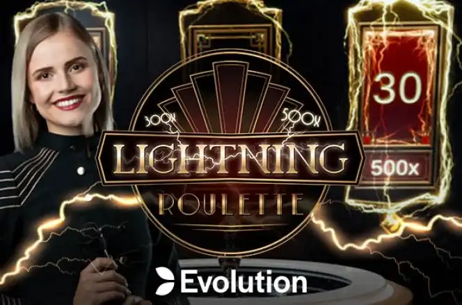 Lightning Roulette live dealer game at Vipzino with multipliers up to 500x