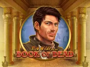 Book of Dead slot game at Vipzino featuring Rich Wilde's Egyptian expedition